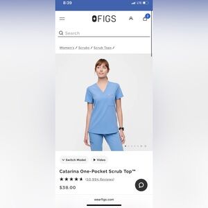 FIGS Catarina one pocket scrub top